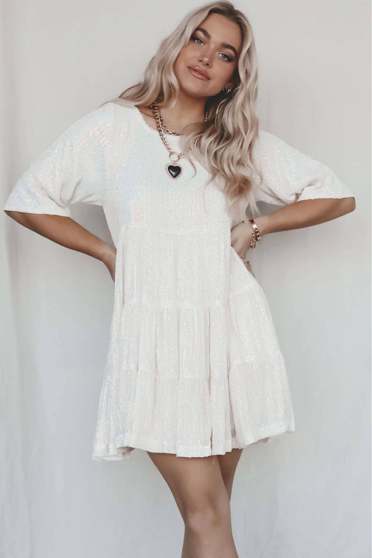 Lilia™ | Elegante abito da festa svasato con paillettes