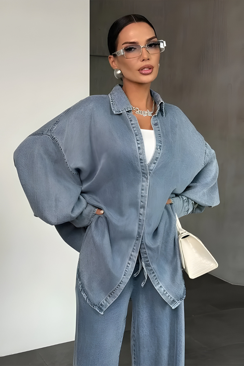 Noelle™ | Set lounge moderno con pantaloni larghi