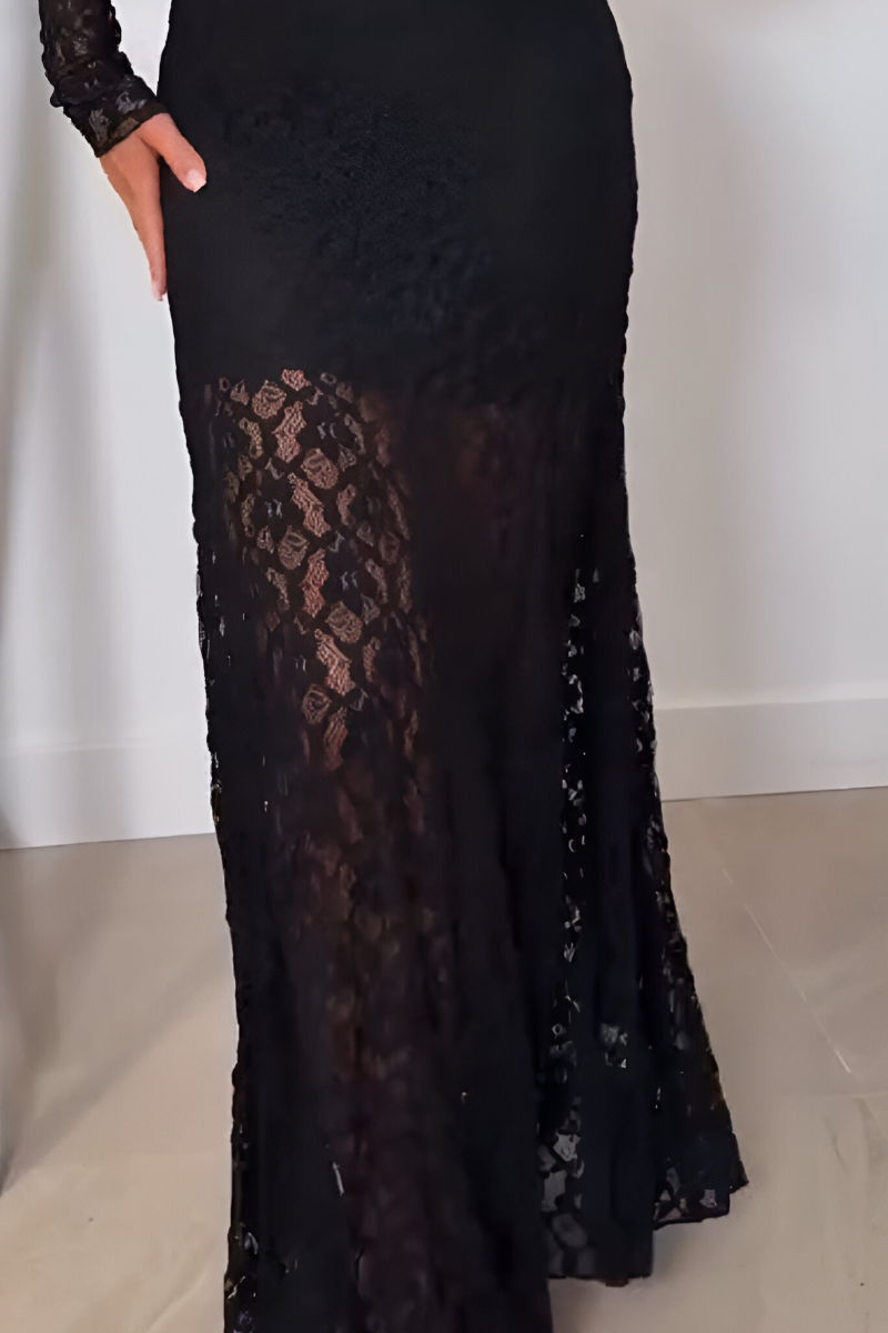 Rona™ | Elegante Maxigonna in Pizzo