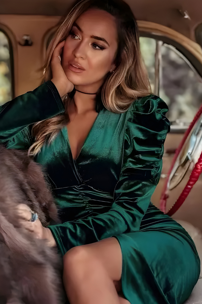 Vena™ | Elegante Abito Midi Arricciato