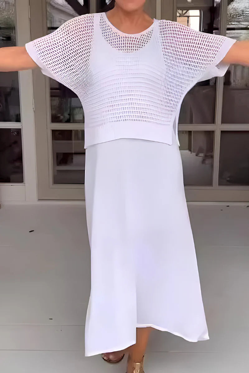 Lieke | Abito estivo con top lavorato a maglia