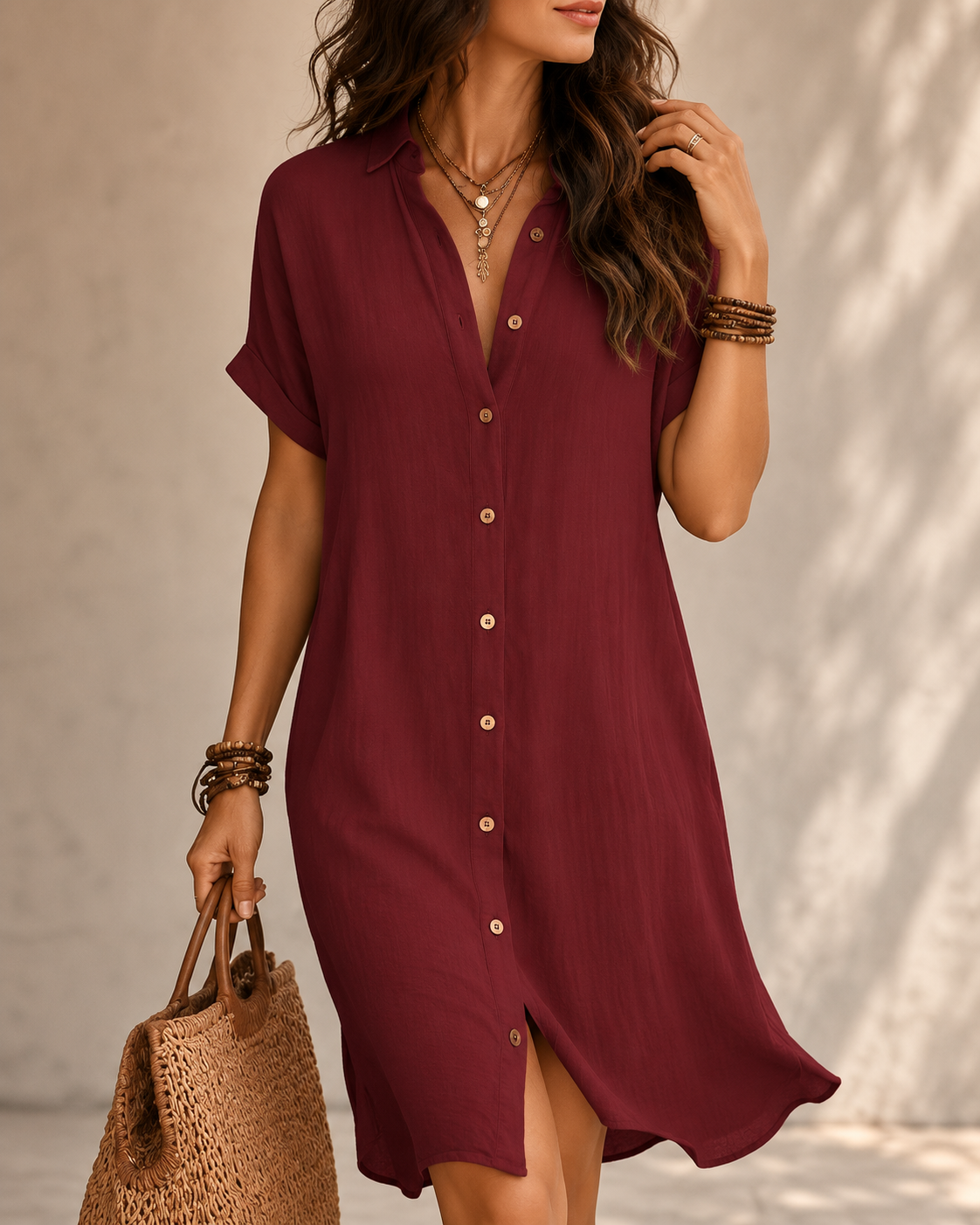 Ariane™ | Abito Midi Camuffa Pancia