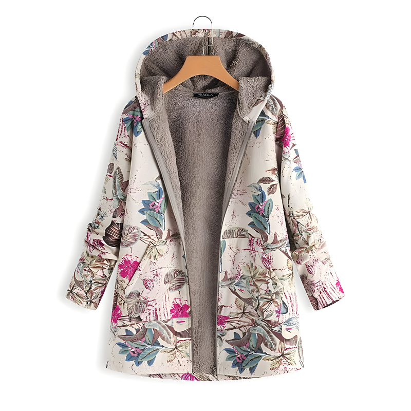 Mira™ | Giacca in Fleece con Fiori Eleganti
