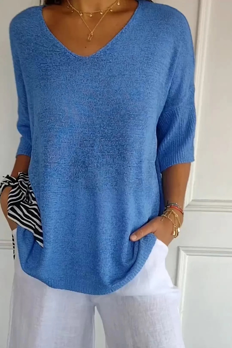 Leni™ | Top Casual Morbido con Scollatura a V