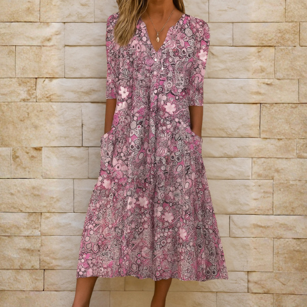 Romi™ | Elegante Vestito Midi Stampato