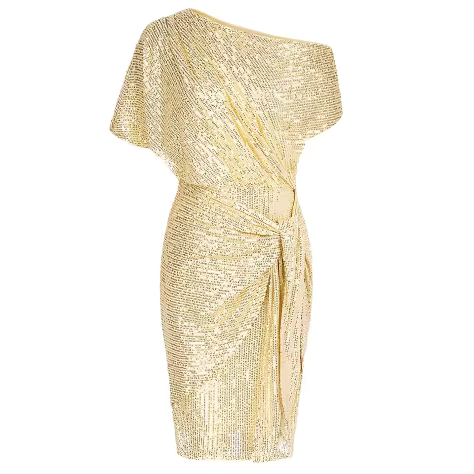 Elya™ | Elegante Abito Paillettes con Copertura per Pancia