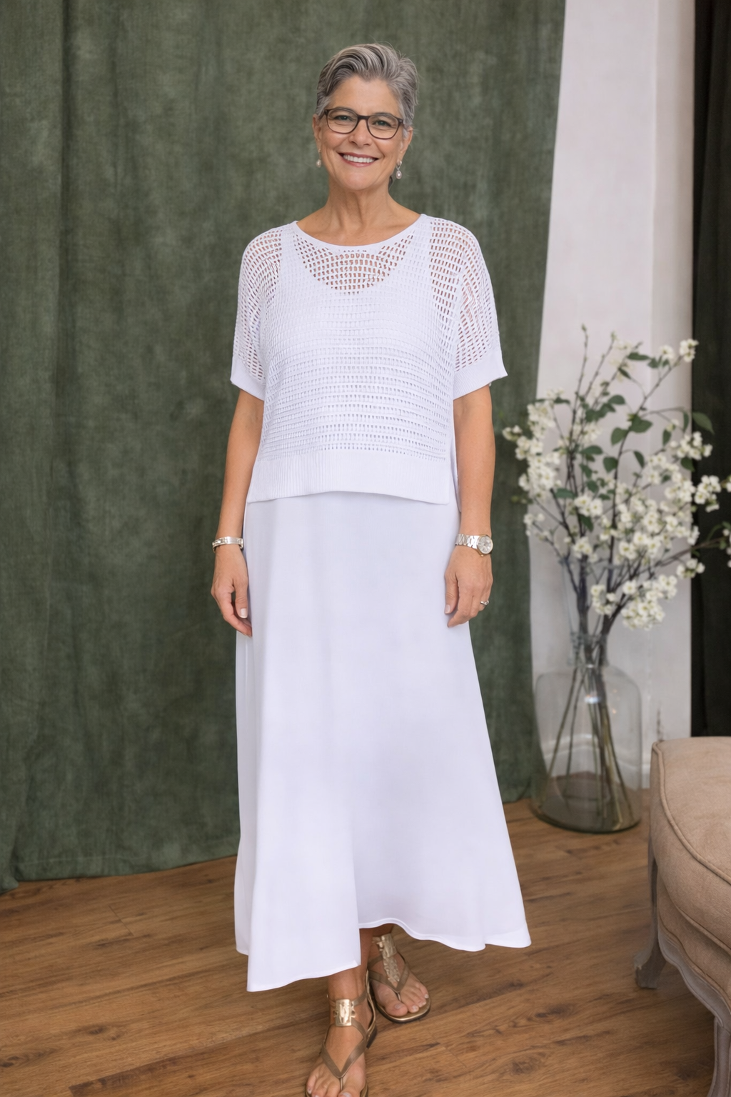 Ingrid™ | Abito Estivo con Top Lavorato a Maglia