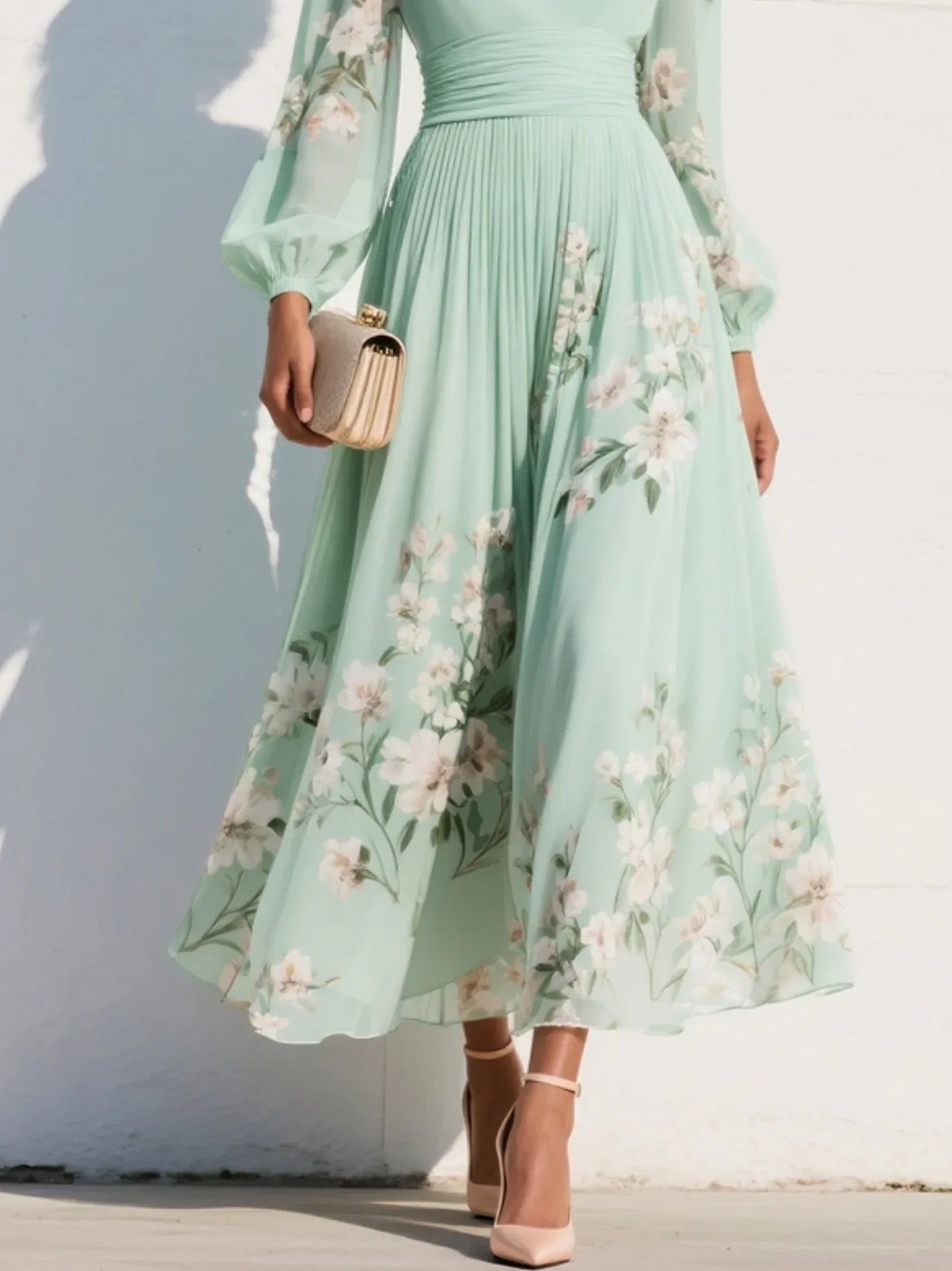 Veya™ | Elegante Abito Maxi a Fiori