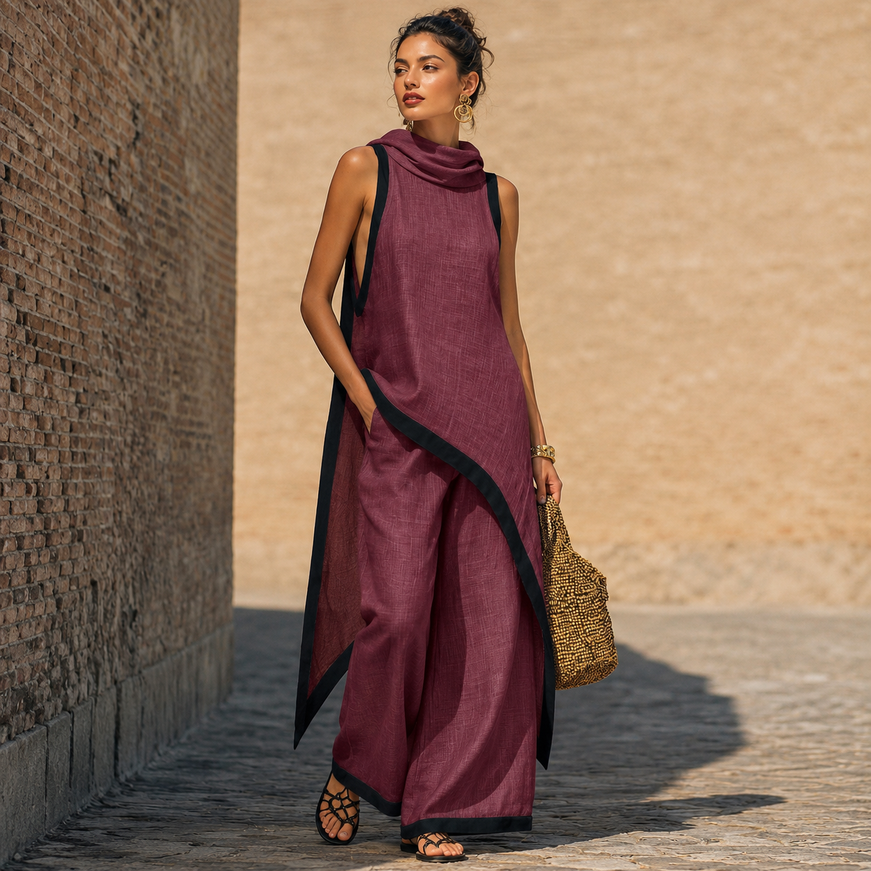 Jovanne™ | Elegante Set in Lino a Due Pezzi