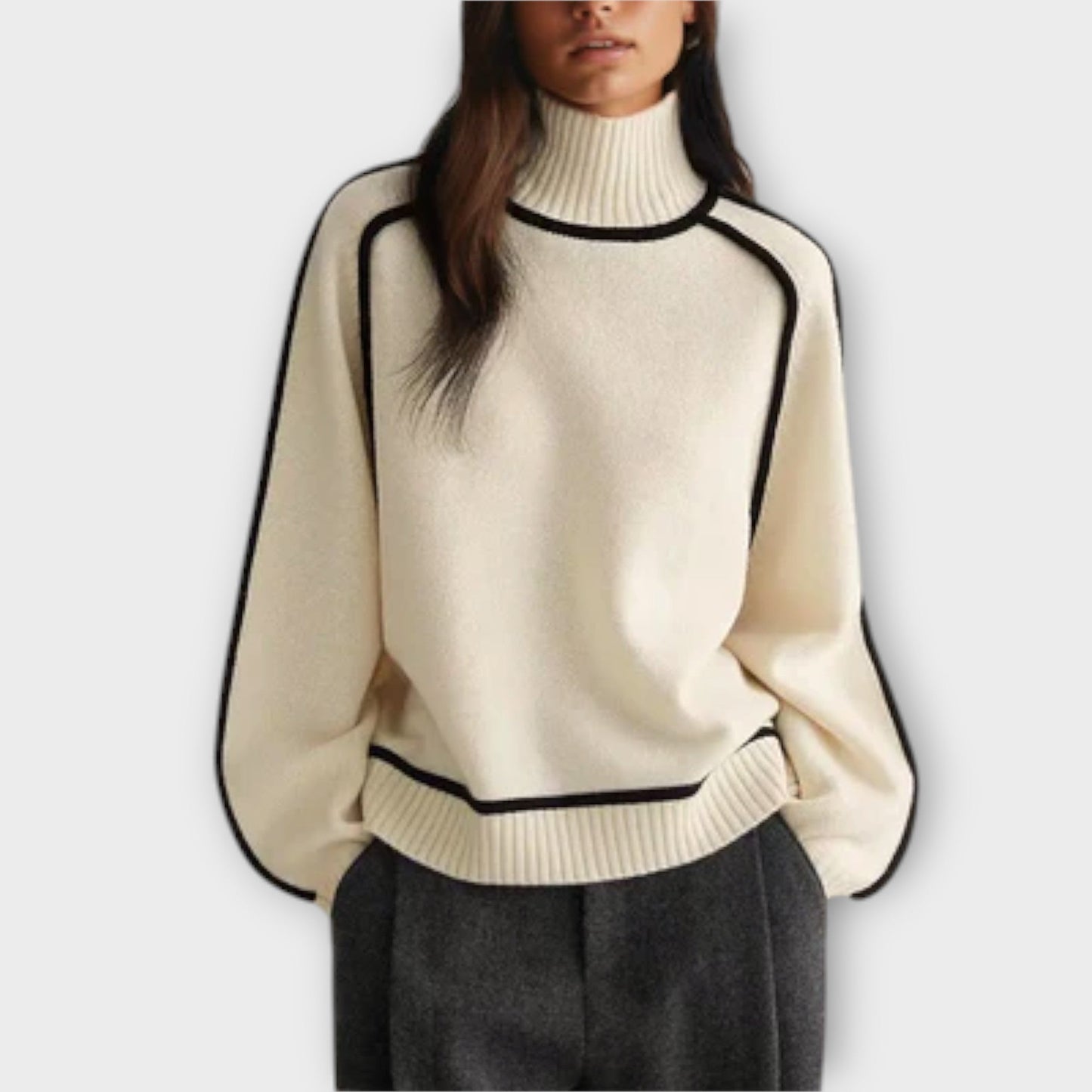 Emilie - Maglione a collo alto morbido ed elegante