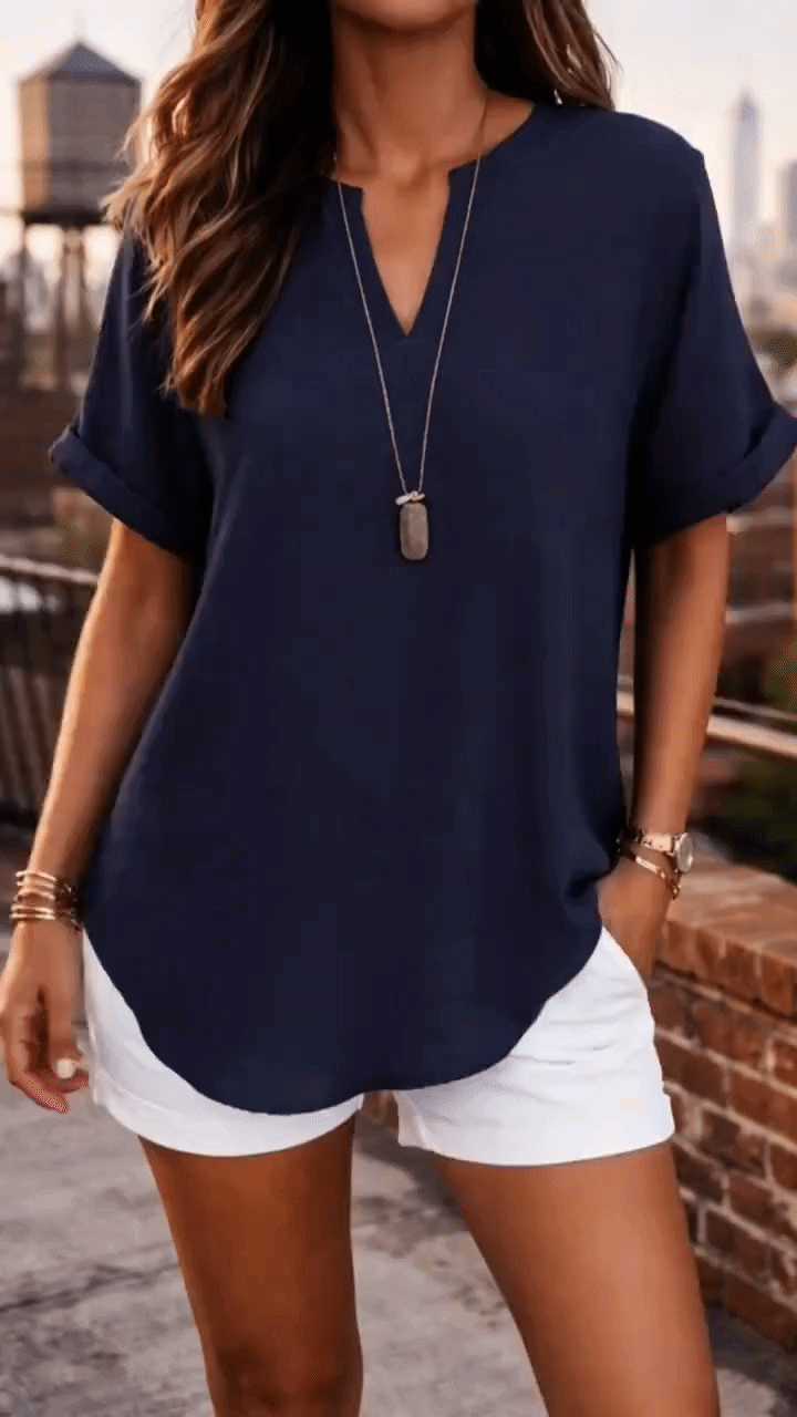 Mirel™ | Blusa Con Collo A V Confortevole