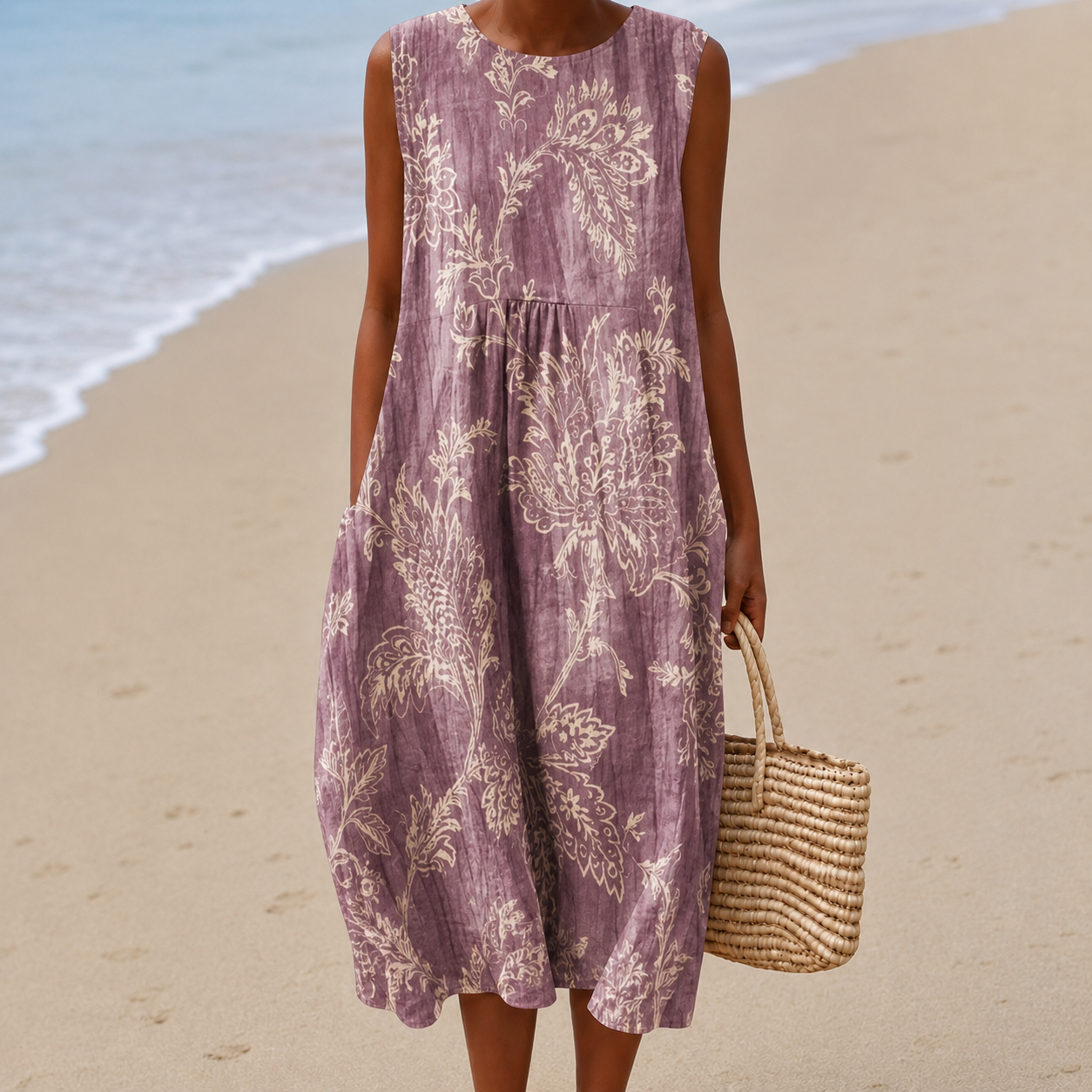 Livia™ | Vestito Midi Floreale Leggero e Camuffante per la Pancia