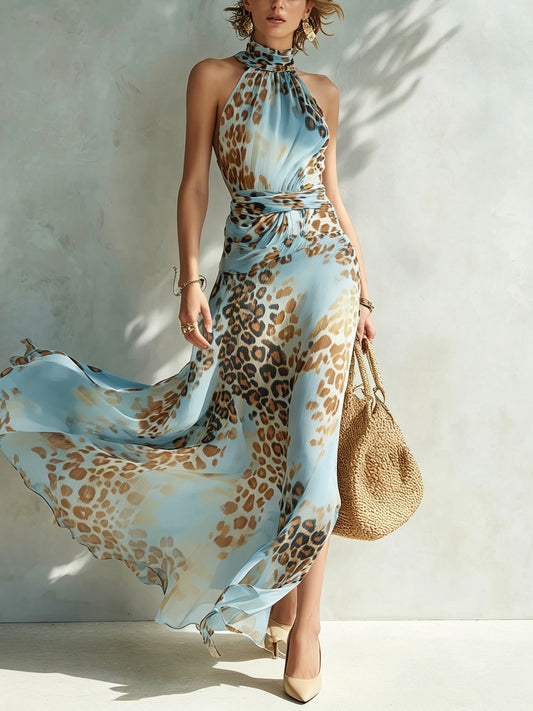 Désira™ | Elegante Abito Maxi Halter Camuffa Pancia