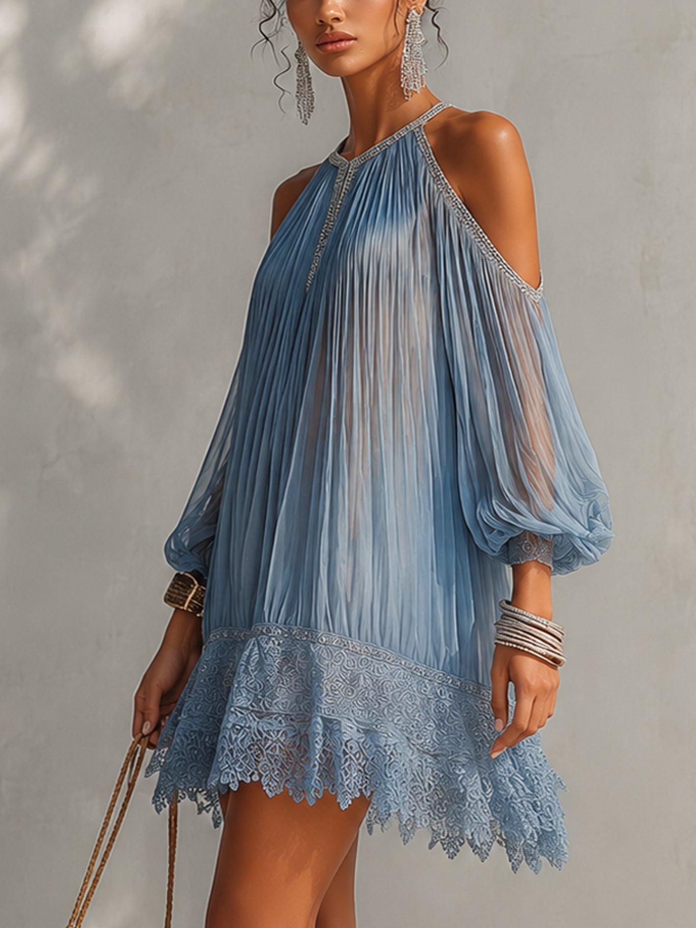 Rivka™ | Elegante Mini Abito Camuffa Pancia con Volant