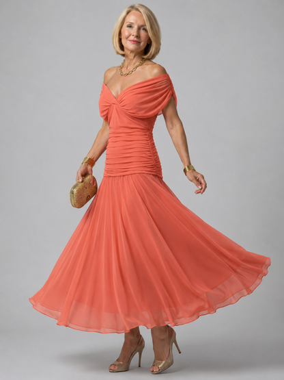 Evelina™ | Elegante Abito Maxi Camuffante per Gravidanza
