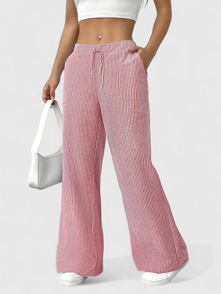 Dominique | Pantaloni ampi e confortevoli con dettagli eleganti.