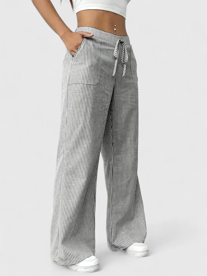 Dominique | Pantaloni ampi e confortevoli con dettagli eleganti.