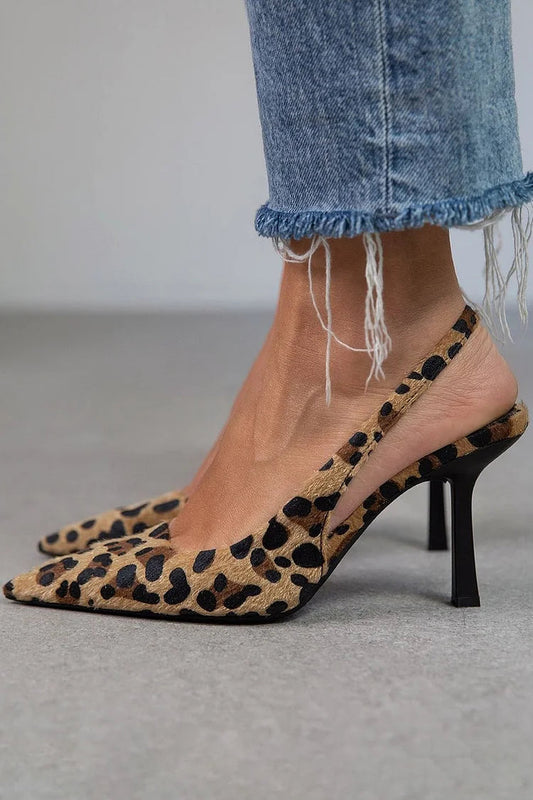 Ambra | Décolleté Slingback Leopardati