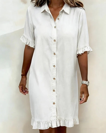 Linae™ | Abito Denim Look Casual con Nodo