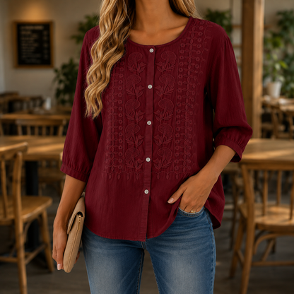 1 + 1 gratis Amelie™ | Elegante Blusa Ricamata