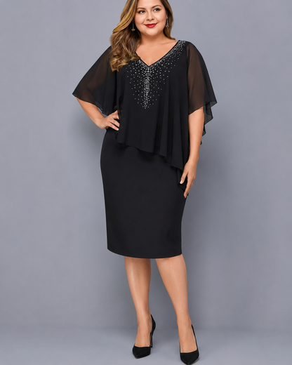 Joëlle™ | Abito Midi con Scollatura a V che Copre la Pancia