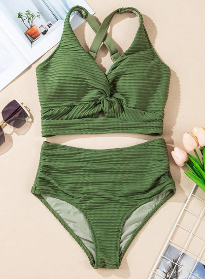 Sabine™ | Bikini Set a Controllo Pancia a Righe