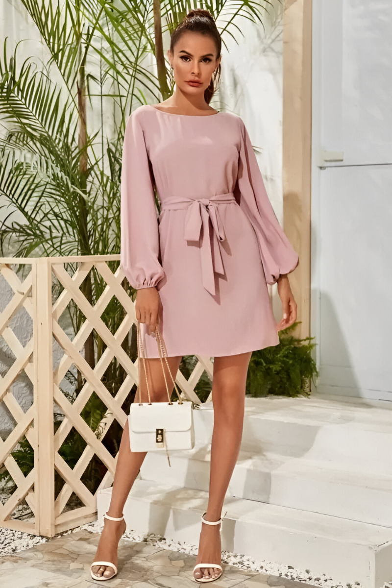 Lira™ | Elegante Abito in Seta con Cintura