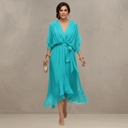 Marta™ | Elegante Abito Midi in Chiffon