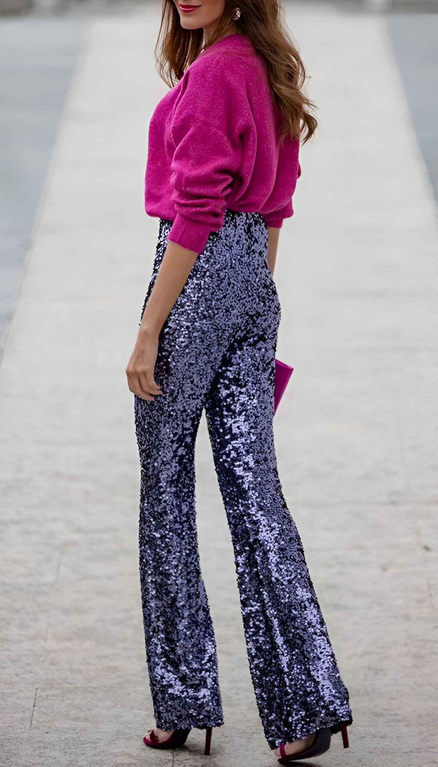 Zari™ | Elegante Pantalone Flare con Paillettes