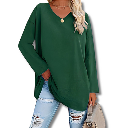 Letizia™ | Maglione a maniche lunghe con scollo a V