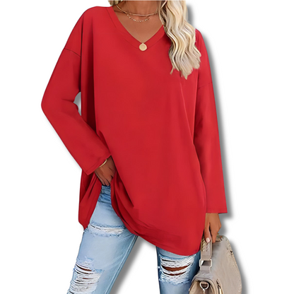 Letizia™ | Maglione a maniche lunghe con scollo a V