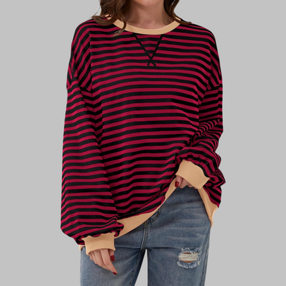 Juna™ | Maglione casual a righe rilassato