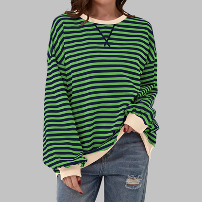 Juna™ | Maglione casual a righe rilassato