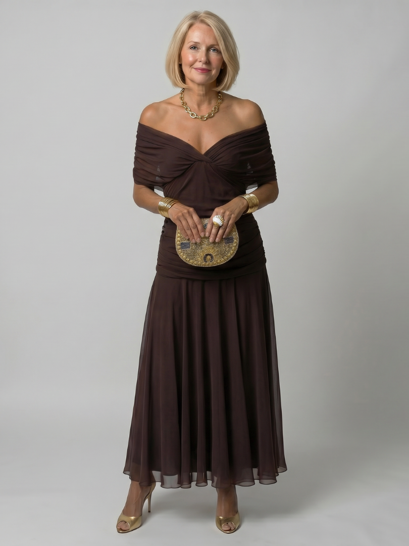 Evelina™ | Elegante Abito Maxi Camuffante per Gravidanza