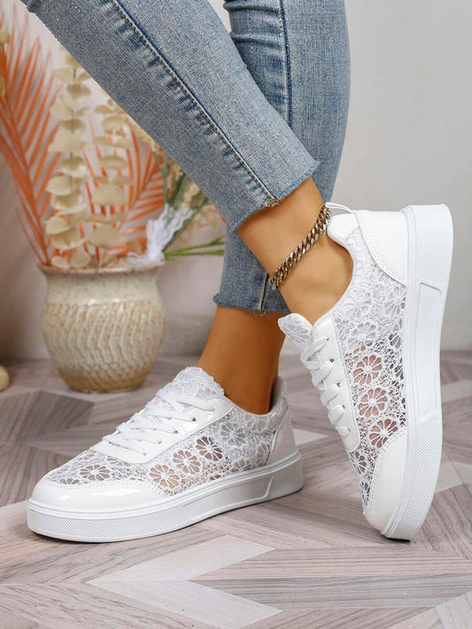 Audra™ | Sneakers Eleganti con Pizzo