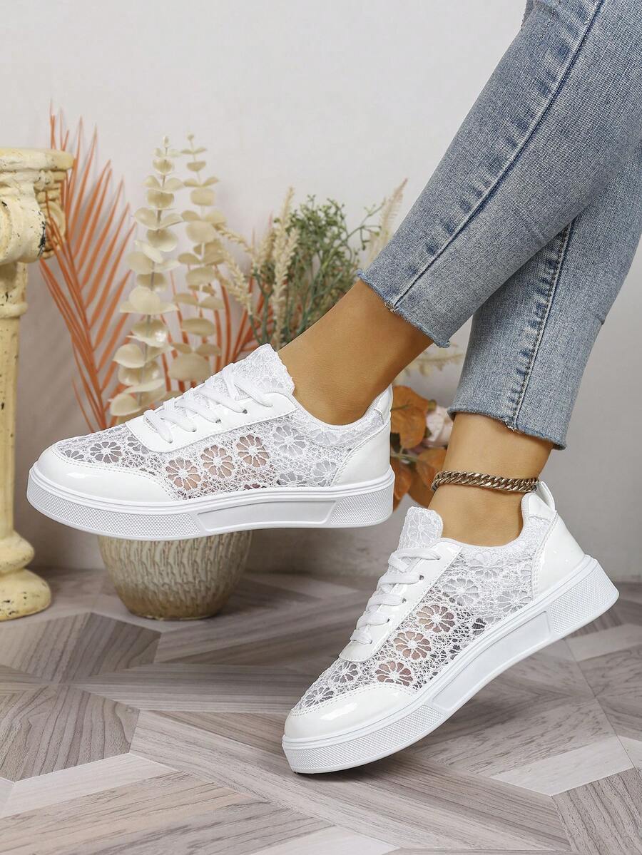 Audra™ | Sneakers Eleganti con Pizzo
