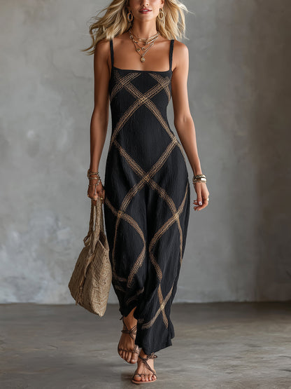Zafira™ | Elegante Jumpsuit Con Pantaloni Larghi E Stampa