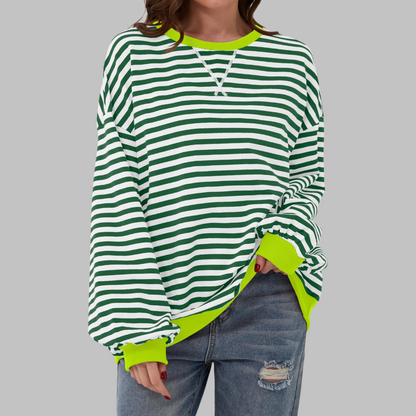 Juna™ | Maglione casual a righe rilassato