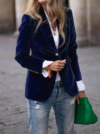 GIULISSA | BLAZER IN VELLUTO ELEGANTE