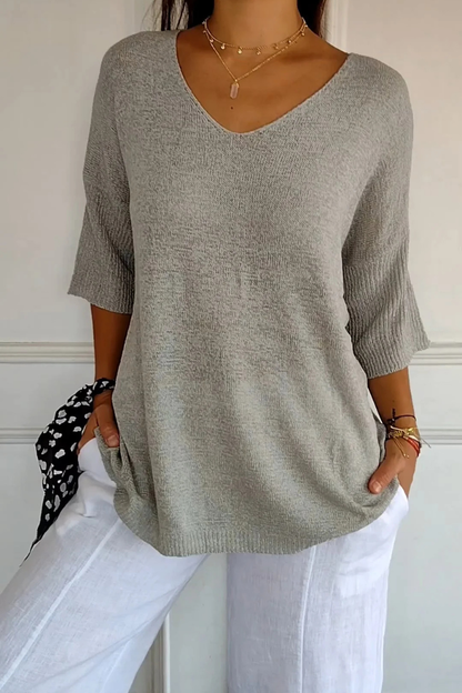 Leni™ | Top Casual Morbido con Scollatura a V