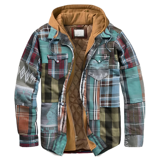 Bram | Comoda giacca patchwork con cappuccio
