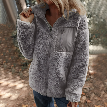 Faye™ | Giacca in Teddy Fleece Calda con Zip