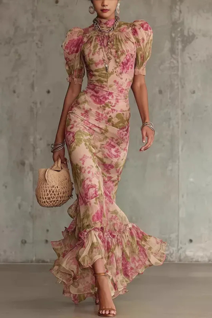 Vina™ | Elegante Maxi Abito a Fiori