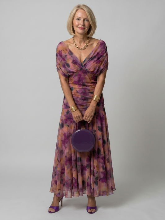 Evelina™ | Elegante Abito Maxi Camuffante per Gravidanza