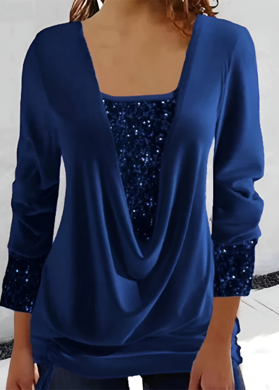 Tess™ | Top Sequin Tuxedo dal taglio sciolto