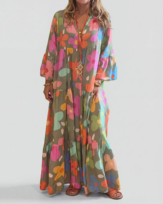 Zavi™ | Abito Maxi a Fiori Elegante