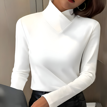 Mira™ | Elegante Top Minimal a Maniche Lunghe