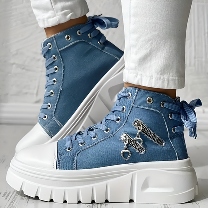 Elin™ | Sneakers Alte Ortopediche in Denim