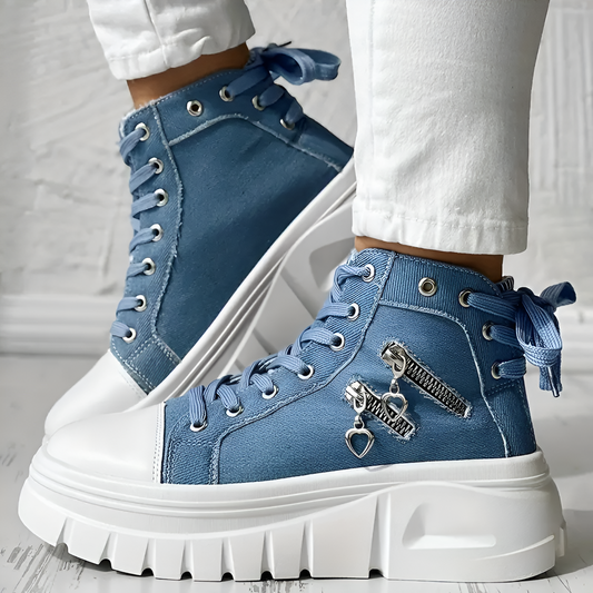 Elin™ | Sneakers Alte Ortopediche in Denim