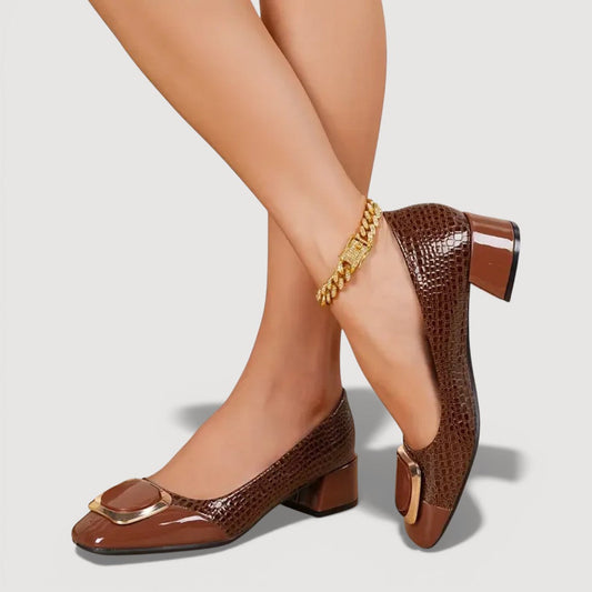Vika™ | Tacchi Ortodontici in Pelle Eleganti e Confortevoli